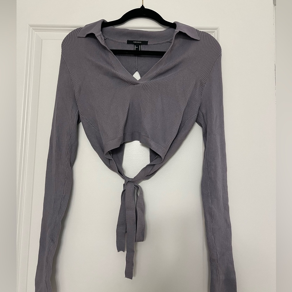 Open back tie top